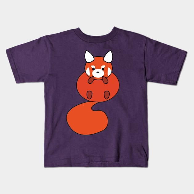 Red Panda Kids T-Shirt by VisionarySerendipity